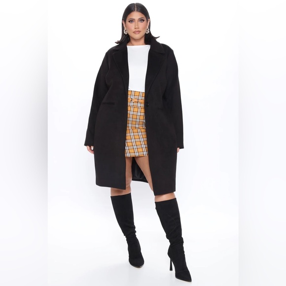 Fashion Nova Plus Size 3X Long Black City Chic Coat – New With Tags - Picture 2 of 4
